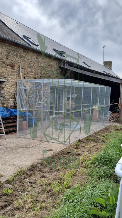 Volière Aluminium Standard 500Lx200Hx200l cm – En panneaux prêts à assembler – Montage facile