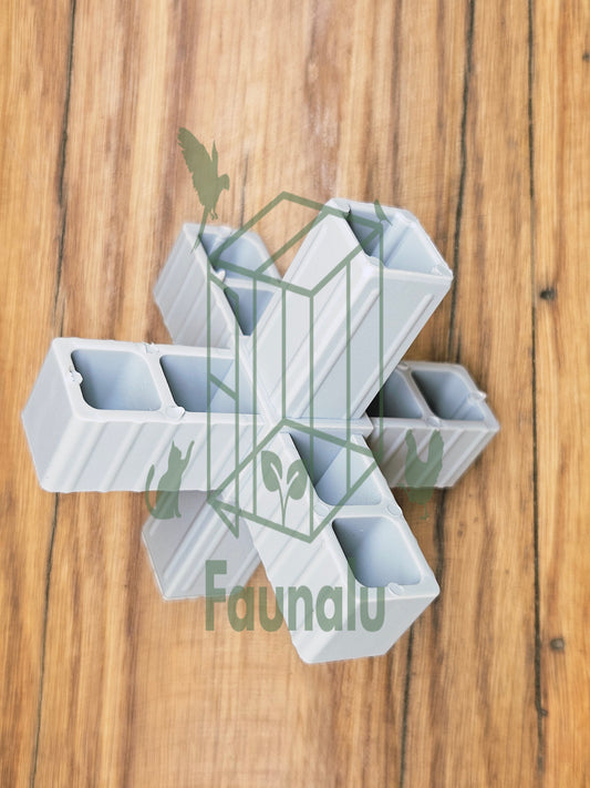 Embout de Jonction 6W pour Tube Aluminium 20x20mm