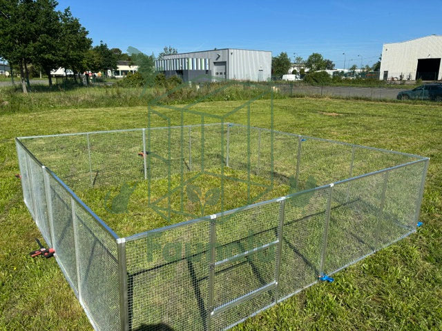 Parc à pâturage aluminium 4x4m – Bébés oies et canards