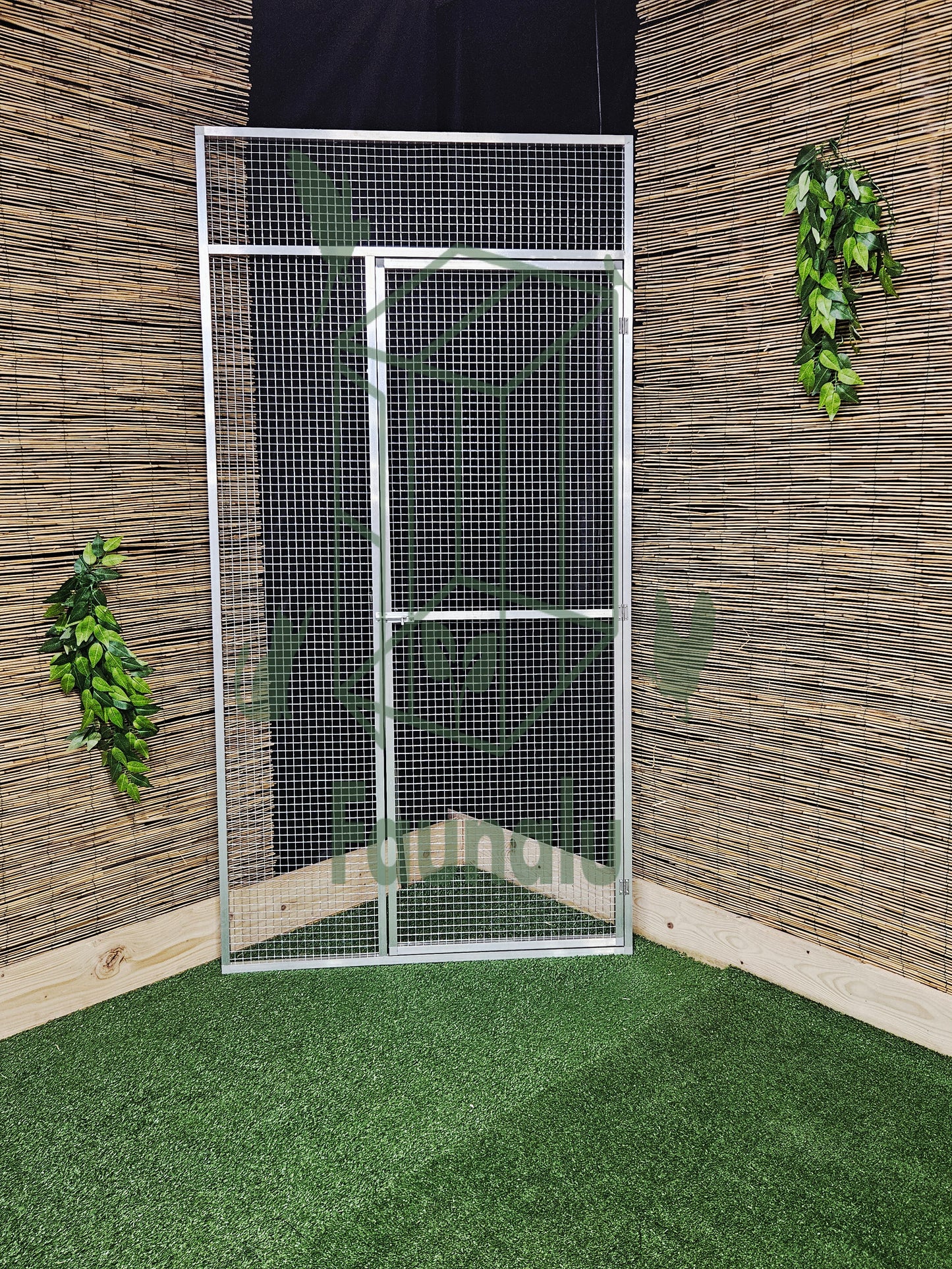 Panneau Porte Volière/Chatterie Aluminium  Monté 200x100 cm – Robuste, Résistant Extérieur