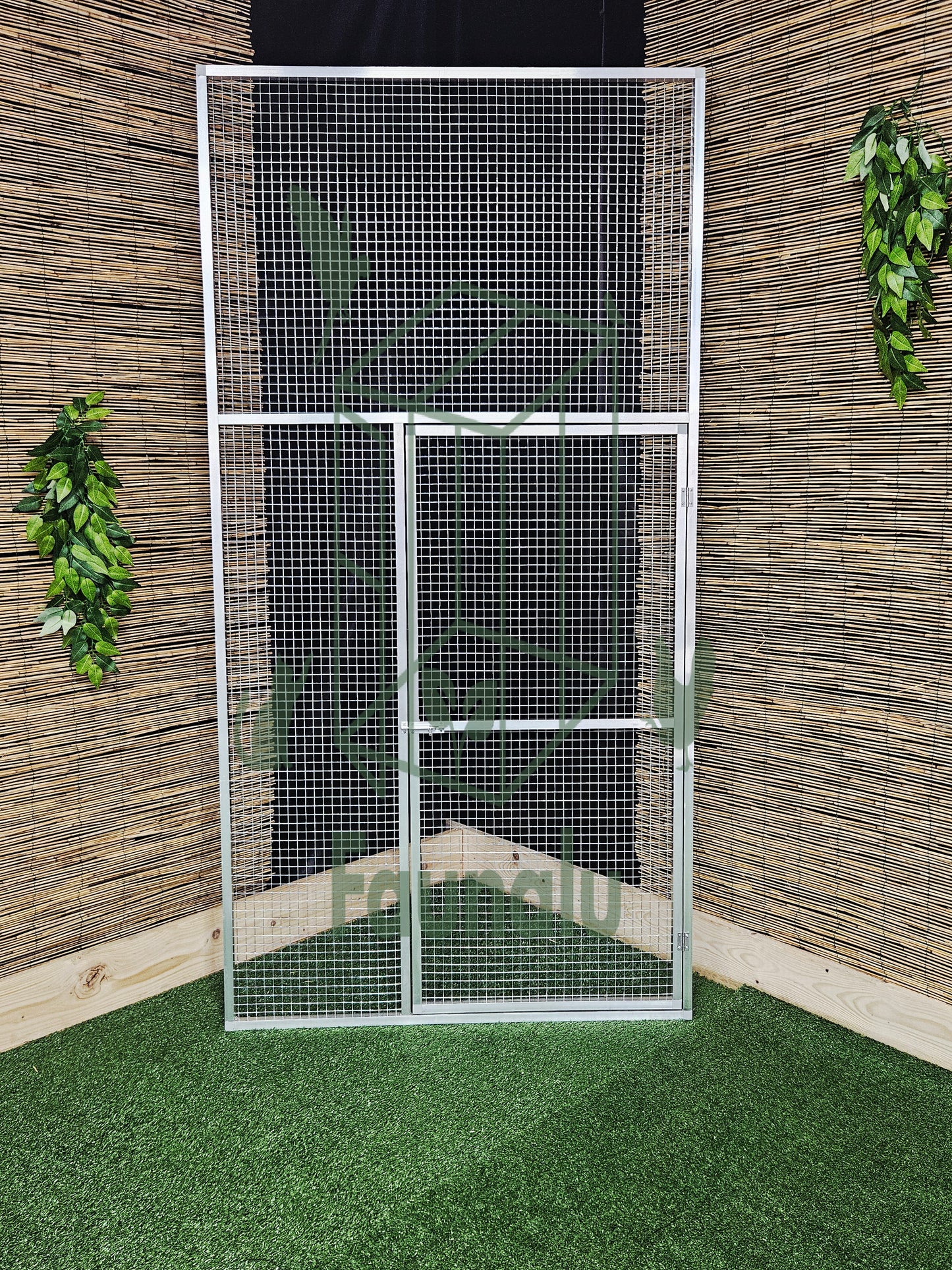 Panneau Porte Volière/Chatterie Aluminium  Monté 200x100 cm – Robuste, Résistant Extérieur
