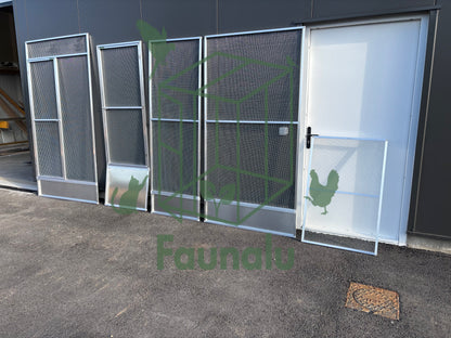 Panneaux en aluminium sur mesure pour volières et catios
