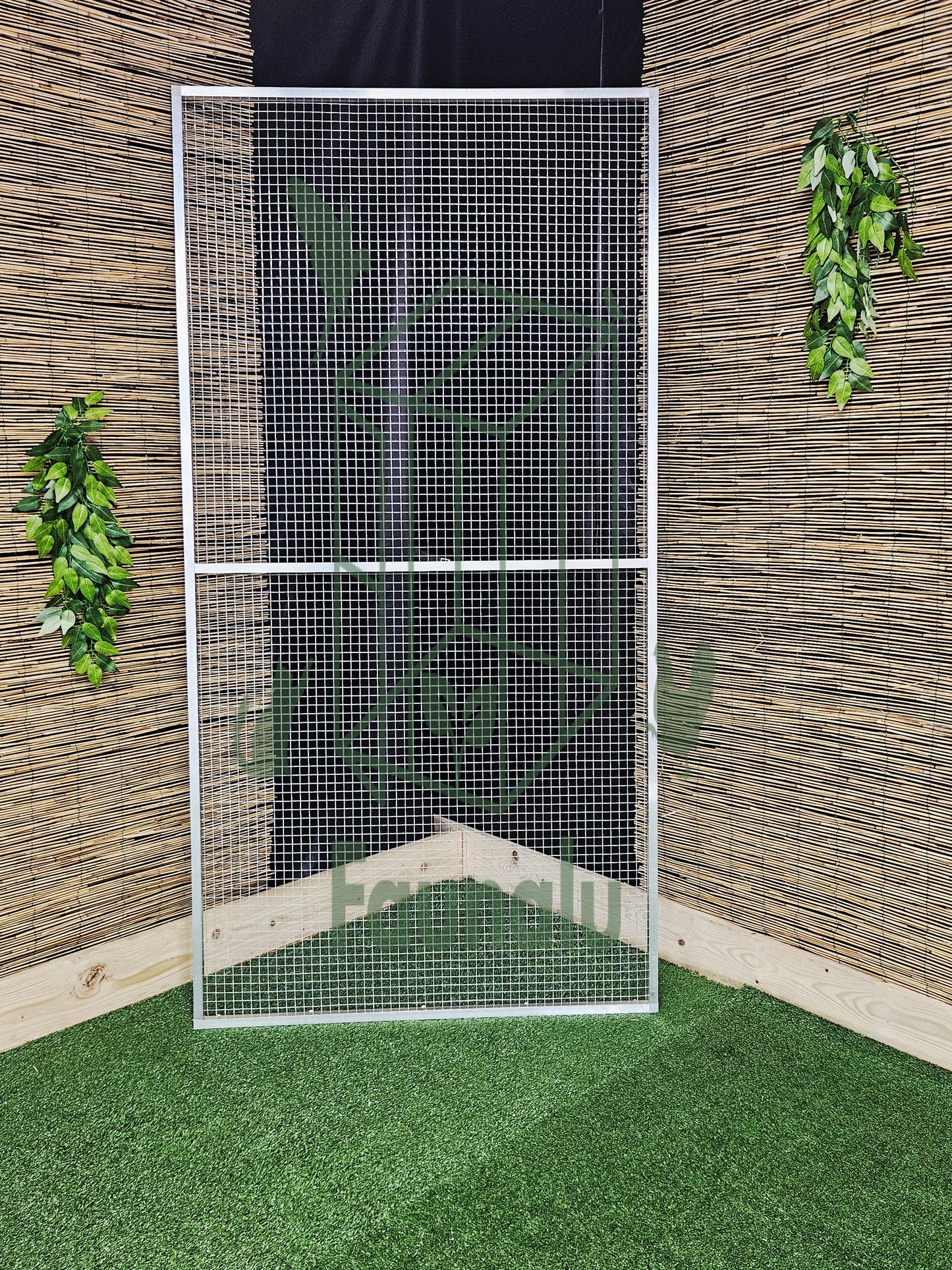 Panneau de Volière/Chatterie Aluminium Monté 200x102 cm – Robuste, Résistant Extérieur