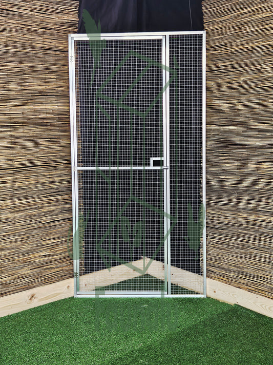 Chatterie Alu – Panneau avec Porte 200x102 cm