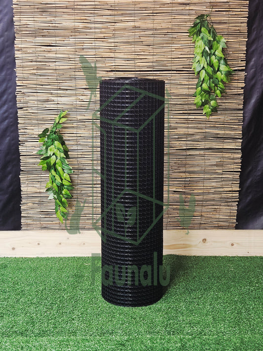 Grillage Électro-Soudé Revêtement PVC noir 19x19mm - Rouleau 1m x 25m - Fil 1.20/1.65 mm Premium